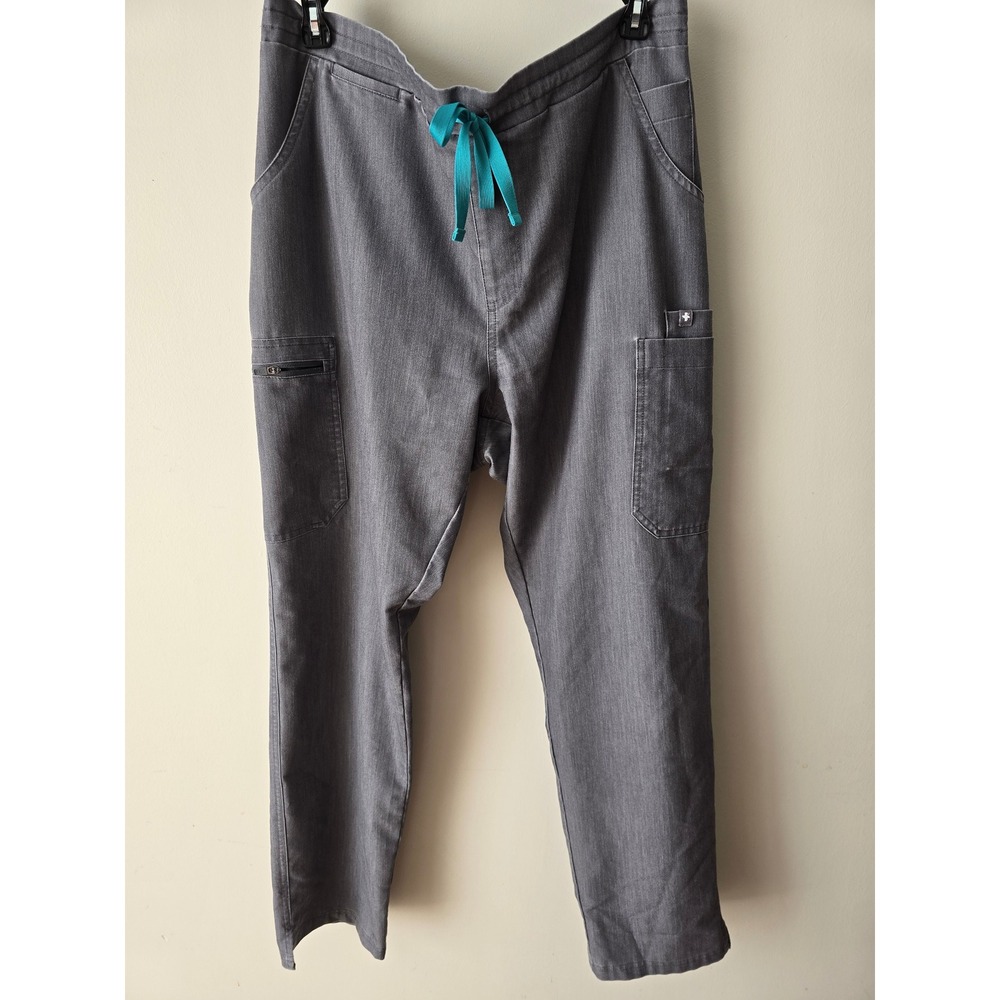 FIGS Technical Collection‎ Gray Cargo Scrub Pants Women's Size L